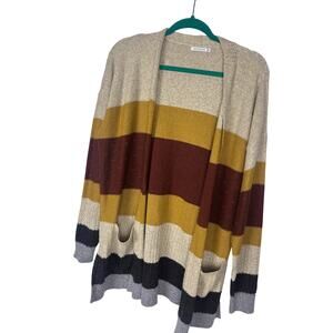Staccato Multicolor Striped Cardigan | Size L | Cozy Fall Layering